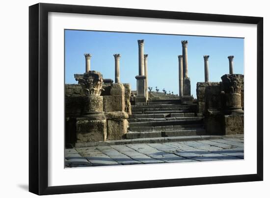 Algeria, Timgad, Roman Colonial Town Founded by Emperor Trajan around 100 A.D, Ruins-null-Framed Giclee Print