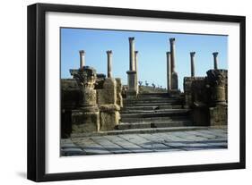 Algeria, Timgad, Roman Colonial Town Founded by Emperor Trajan around 100 A.D, Ruins-null-Framed Giclee Print