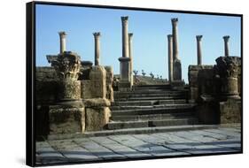 Algeria, Timgad, Roman Colonial Town Founded by Emperor Trajan around 100 A.D, Ruins-null-Framed Stretched Canvas