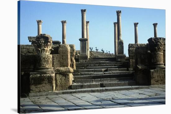 Algeria, Timgad, Roman Colonial Town Founded by Emperor Trajan around 100 A.D, Ruins-null-Stretched Canvas