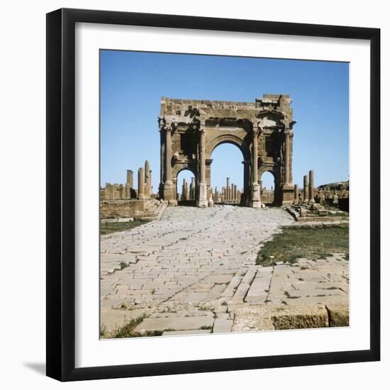 Algeria, Timgad, Thamugadi, Arch of Trajan at Ancient Roman Town-null-Framed Giclee Print