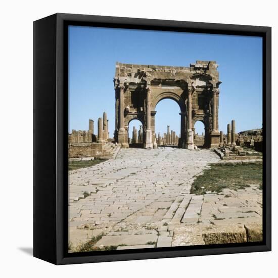Algeria, Timgad, Thamugadi, Arch of Trajan at Ancient Roman Town-null-Framed Stretched Canvas