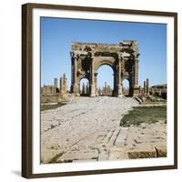 Algeria, Timgad, Thamugadi, Arch of Trajan at Ancient Roman Town-null-Framed Giclee Print