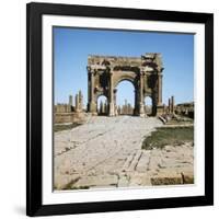 Algeria, Timgad, Thamugadi, Arch of Trajan at Ancient Roman Town-null-Framed Giclee Print