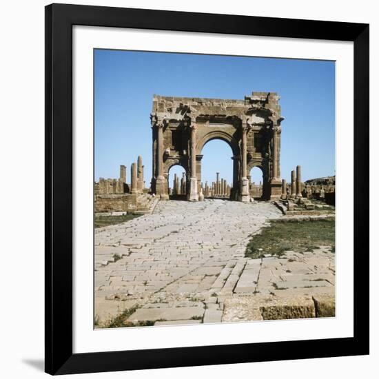 Algeria, Timgad, Thamugadi, Arch of Trajan at Ancient Roman Town-null-Framed Giclee Print