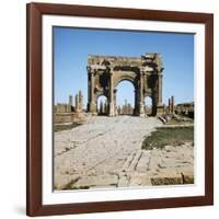 Algeria, Timgad, Thamugadi, Arch of Trajan at Ancient Roman Town-null-Framed Giclee Print