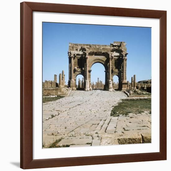 Algeria, Timgad, Thamugadi, Arch of Trajan at Ancient Roman Town-null-Framed Giclee Print