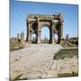 Algeria, Timgad, Thamugadi, Arch of Trajan at Ancient Roman Town-null-Mounted Giclee Print