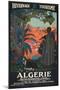 Algeria Travel Poster-null-Mounted Art Print