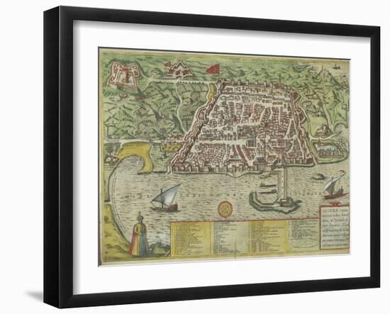 Algeria, View of Algiers During Suleiman the Magnificent's Rule in the Mediterranean-null-Framed Giclee Print