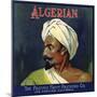 Algerian Brand - Los Angeles, California - Citrus Crate Label-Lantern Press-Mounted Art Print