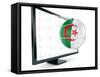 Algerian Soccer Ball Coming Out of a Monitor-zentilia-Framed Stretched Canvas