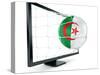 Algerian Soccer Ball Coming Out of a Monitor-zentilia-Stretched Canvas