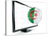 Algerian Soccer Ball Coming Out of a Monitor-zentilia-Stretched Canvas