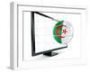 Algerian Soccer Ball Coming Out of a Monitor-zentilia-Framed Art Print