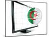 Algerian Soccer Ball Coming Out of a Monitor-zentilia-Mounted Art Print