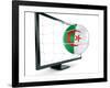 Algerian Soccer Ball Coming Out of a Monitor-zentilia-Framed Art Print