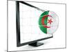 Algerian Soccer Ball Coming Out of a Monitor-zentilia-Mounted Art Print