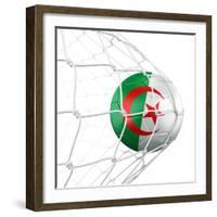 Algerian Soccer Ball in a Net-zentilia-Framed Art Print