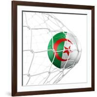 Algerian Soccer Ball in a Net-zentilia-Framed Art Print