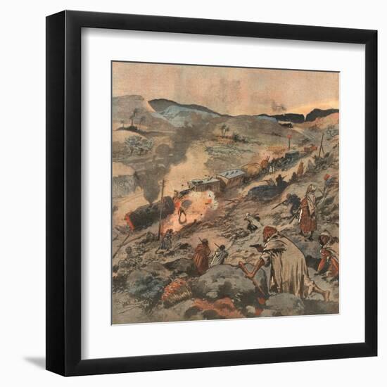 Algerians Attack Train-null-Framed Art Print