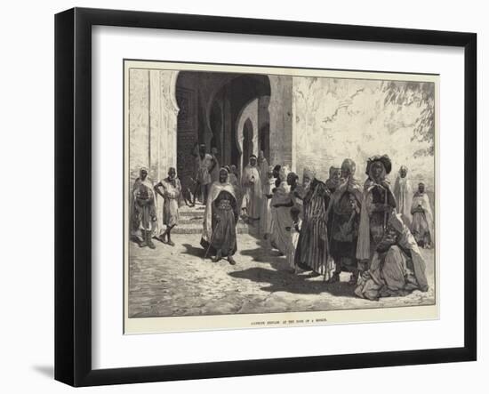 Algerine Beggars at the Door of a Mosque-Charles Auguste Loye-Framed Giclee Print