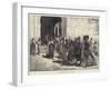 Algerine Beggars at the Door of a Mosque-Charles Auguste Loye-Framed Giclee Print