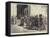Algerine Beggars at the Door of a Mosque-Charles Auguste Loye-Framed Stretched Canvas