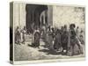Algerine Beggars at the Door of a Mosque-Charles Auguste Loye-Stretched Canvas