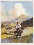 "The Finest of All Hobbies", a Boy Tinkers with His Motor Bike-Algernon Fovie-Mounted Art Print