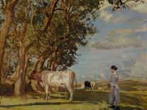 Summer Mornings, A Milk Maid and Cattle, 1919-Algernon Mayow Talmage-Giclee Print