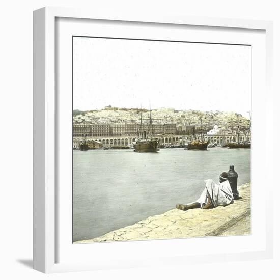 Algiers (Algeria), the Port and the City-Leon, Levy et Fils-Framed Photographic Print