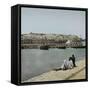 Algiers (Algeria), the Port and the City-Leon, Levy et Fils-Framed Stretched Canvas