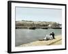 Algiers (Algeria), the Port and the City-Leon, Levy et Fils-Framed Photographic Print