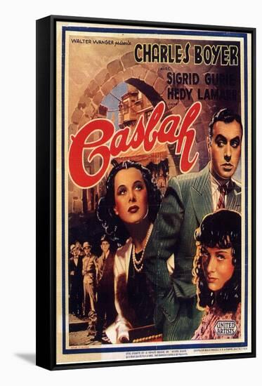 Algiers, Belgian Movie Poster, 1938-null-Framed Stretched Canvas