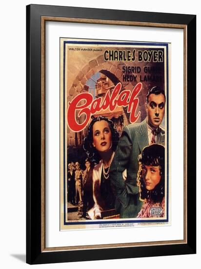 Algiers, Belgian Movie Poster, 1938-null-Framed Art Print