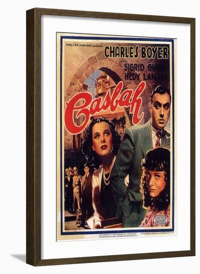 Algiers, Belgian Movie Poster, 1938-null-Framed Art Print