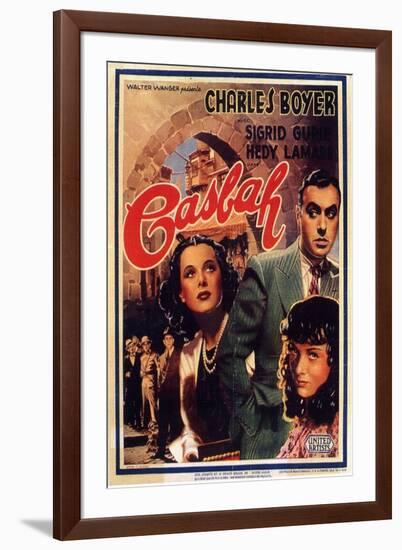 Algiers, Belgian Movie Poster, 1938-null-Framed Art Print