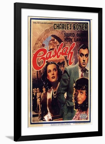 Algiers, Belgian Movie Poster, 1938-null-Framed Art Print