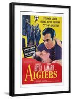 Algiers, from Left: Hedy Lamarr, Charles Boyer, 1938-null-Framed Art Print