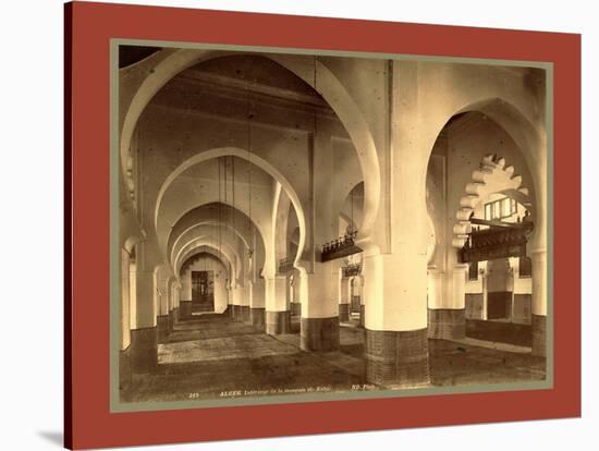 Algiers, Interior, El-Kebir Mosque-Etienne & Louis Antonin Neurdein-Stretched Canvas