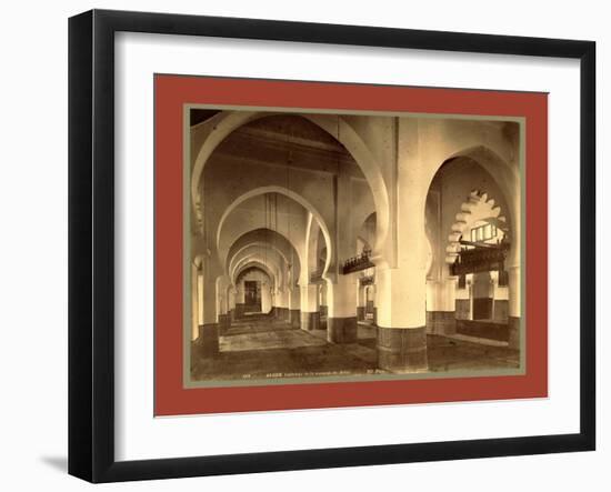 Algiers, Interior, El-Kebir Mosque-Etienne & Louis Antonin Neurdein-Framed Giclee Print