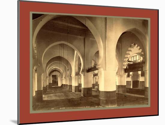 Algiers, Interior, El-Kebir Mosque-Etienne & Louis Antonin Neurdein-Mounted Giclee Print