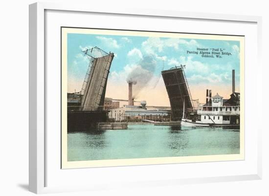 Algoma Street Bridge, Oshkosh-null-Framed Art Print