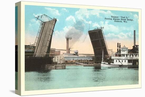 Algoma Street Bridge, Oshkosh-null-Stretched Canvas