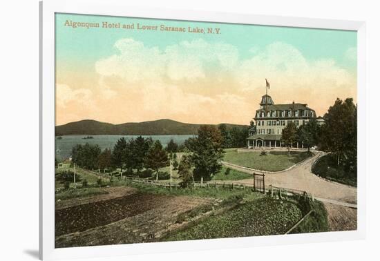 Algonquin Hotel, Lower Saranac Lake, New York-null-Framed Art Print