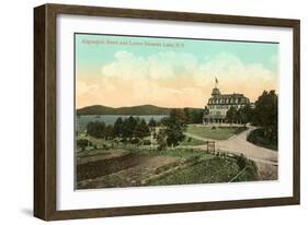 Algonquin Hotel, Lower Saranac Lake, New York-null-Framed Art Print