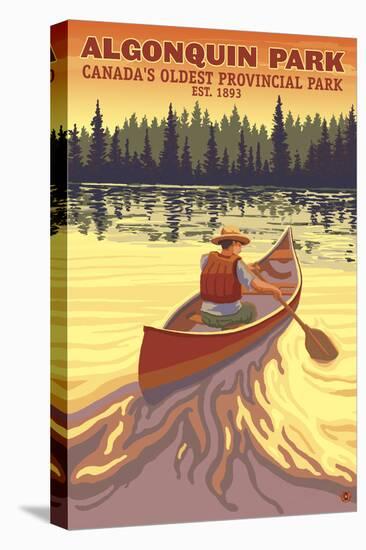 Algonquin Provincial Park - Ontario, Canada-Lantern Press-Stretched Canvas