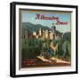 Alhambra Brand - Alhambra, California - Citrus Crate Label-Lantern Press-Framed Art Print