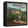 Alhambra Brand - Alhambra, California - Citrus Crate Label-Lantern Press-Framed Stretched Canvas